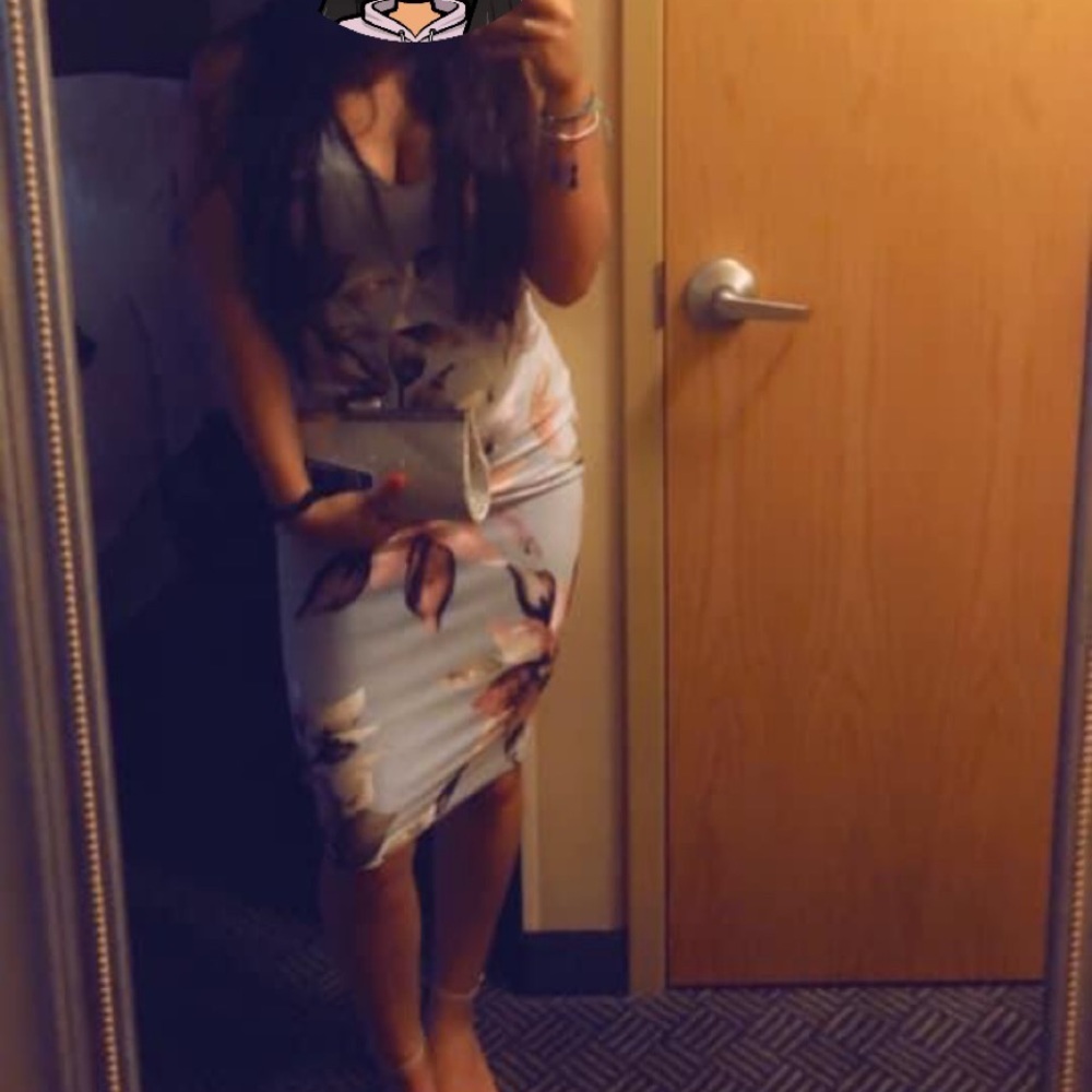 Long floral strap dress